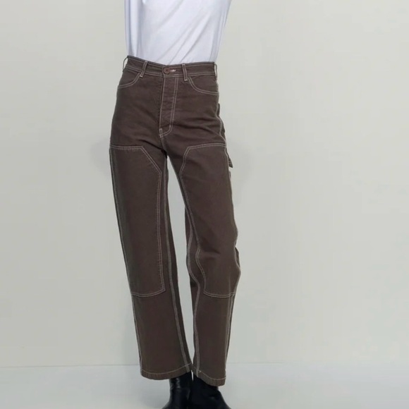 Mushroom Jesse Kamm Patchfront Handy Pants 28 waist